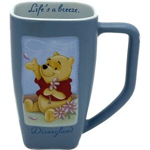 Vtg Winnie The Pooh Mug Coffee Tea Cup Life's A Breeze 3 Sided Disney Disneyland